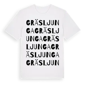 Gräsljunga ordlek t-shirt – ekologisk bomull t-shirt från Pinshirt