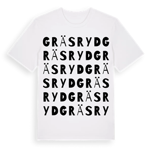 Gräsryd ordlek t-shirt – ekologisk bomull t-shirt från Pinshirt