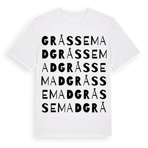 Gråssemad ordlek t-shirt – ekologisk bomull t-shirt från Pinshirt