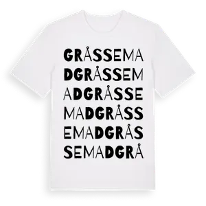 Gråssemad ordlek t-shirt – ekologisk bomull t-shirt från Pinshirt