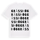 White t-shirt med Gråsshög ordlek t-shirt