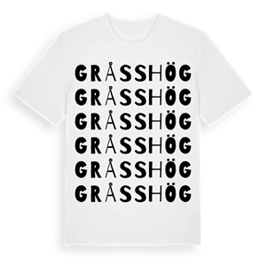 Gråsshög ordlek t-shirt – ekologisk bomull t-shirt från Pinshirt