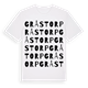 White t-shirt med Gråstorp ordlek t-shirt