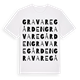 White t-shirt med Gravaregården ordlek t-shirt