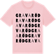 Pink Cotton t-shirt med Gravaröd ordlek t-shirt