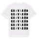 Gravaröd ordlek t-shirt