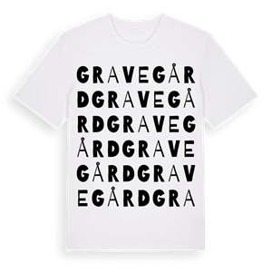 Grave gård ordlek t-shirt – ekologisk bomull t-shirt från Pinshirt