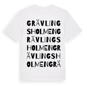 Grävlingsholmen ordlek t-shirt – ekologisk bomull t-shirt från Pinshirt