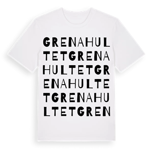 Grenahultet ordlek t-shirt – ekologisk bomull t-shirt från Pinshirt