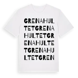 Grenahultet ordlek t-shirt – ekologisk bomull t-shirt från Pinshirt