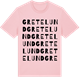 Pink Cotton t-shirt med Gretelund ordlek t-shirt