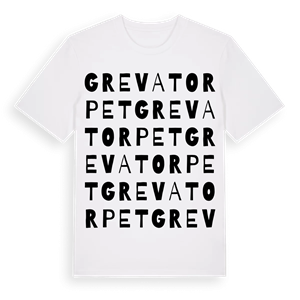Grevatorpet ordlek t-shirt – ekologisk bomull t-shirt från Pinshirt