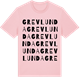 Pink Cotton t-shirt med Grevlunda ordlek t-shirt