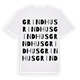 White t-shirt med Grindhus ordlek t-shirt