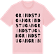 Pink Cotton t-shirt med Grindstugan ordlek t-shirt