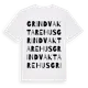 White t-shirt med Grindvaktarehus ordlek t-shirt