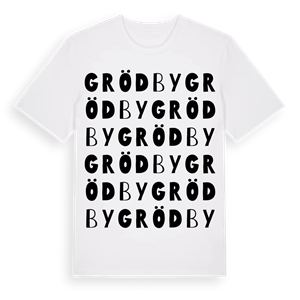 Grödby ordlek t-shirt – ekologisk bomull t-shirt från Pinshirt