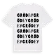 White t-shirt med Grödby ordlek t-shirt