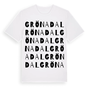 Grönadal ordlek t-shirt – ekologisk bomull t-shirt från Pinshirt