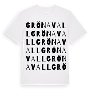 Grönavall ordlek t-shirt – ekologisk bomull t-shirt från Pinshirt
