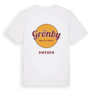 Grönby cirkel t-shirt – ekologisk bomull t-shirt från Pinshirt