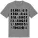 Mid Heather Gray t-shirt med Grönland ordlek t-shirt