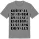 Mid Heather Gray t-shirt med Grönvallsfarm ordlek t-shirt