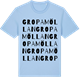 Blue Soul t-shirt med Gropamöllan ordlek t-shirt