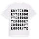 White t-shirt med Gryteröd ordlek t-shirt