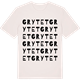 Vintage White t-shirt med Grytet ordlek t-shirt