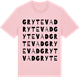 Pink Cotton t-shirt med Grytevad ordlek t-shirt