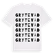 White t-shirt med Grytevad ordlek t-shirt