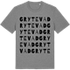 Mid Heather Gray t-shirt med Grytevad ordlek t-shirt