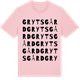Pink Cotton t-shirt med Grytsgård ordlek t-shirt