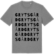 Mid Heather Gray t-shirt med Grytsgård ordlek t-shirt