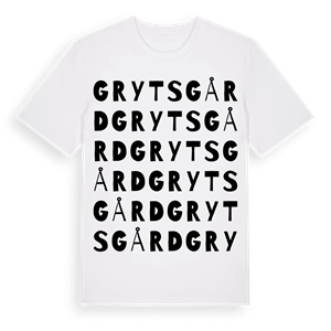 Grytsgård ordlek t-shirt – ekologisk bomull t-shirt från Pinshirt