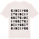 Vintage White t-shirt med Gudebygget ordlek t-shirt