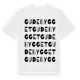 White t-shirt med Gudebygget ordlek t-shirt