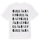 White t-shirt med Gullåkra By ordlek t-shirt