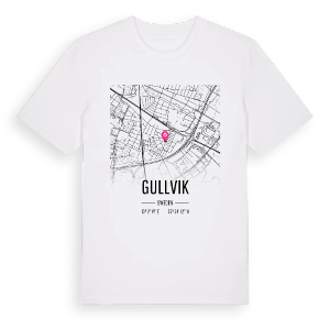 Gullvik karta t-shirt – ekologisk bomull t-shirt från Pinshirt