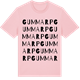 Pink Cotton t-shirt med Gummarp ordlek t-shirt