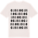 Vintage White t-shirt med Gunbo ordlek t-shirt