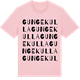 Pink Cotton t-shirt med Gungekulla ordlek t-shirt