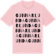 Pink Cotton t-shirt med Gunnarlunda ordlek t-shirt