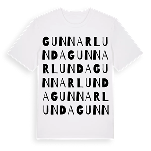 Gunnarlunda ordlek t-shirt – ekologisk bomull t-shirt från Pinshirt