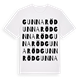 White t-shirt med Gunnaröd ordlek t-shirt