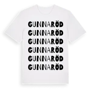 Gunnaröd ordlek t-shirt – ekologisk bomull t-shirt från Pinshirt