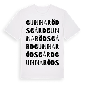 Gunnaröds gård ordlek t-shirt – ekologisk bomull t-shirt från Pinshirt