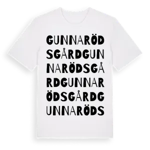 Gunnaröds Gård ordlek t-shirt – ekologisk bomull t-shirt från Pinshirt