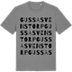Mid Heather Gray t-shirt med Gussa Svenstorp ordlek t-shirt